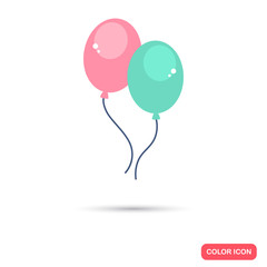 Air balloons color icon. Flat design for web and mobile