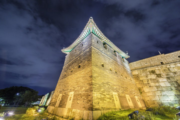  Hwaseong fortress at night Suwon,South Korea.