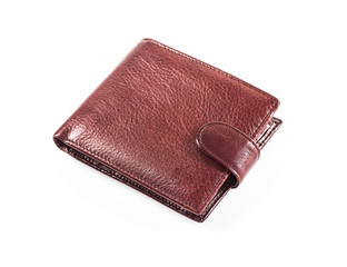 men's wallet money in cash white background