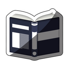 Book icon. Education literature read and library theme. Isolated design. Vector illustration