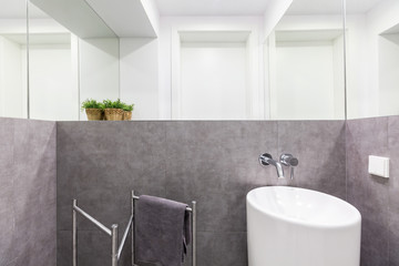 Small bathroom with modern sink