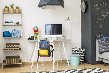 Scandinavian room for industrious student