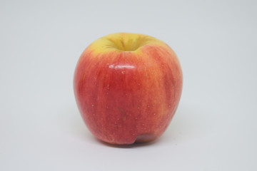red apple on white background
