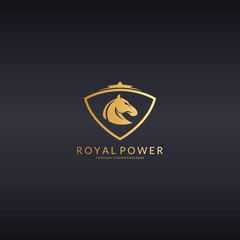 Royal Power. Horse logotype  - 129796036