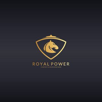 Royal Power. Horse logotype 