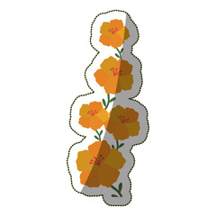 Flowers icon. Decoration garden ornament and nature theme. Isolated design. Vector illustration