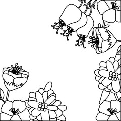 Flowers icon. Decoration garden ornament and nature theme. Isolated design. Vector illustration