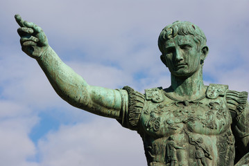 Bronze statue of Roman emperor Octavian Augustus, Rome