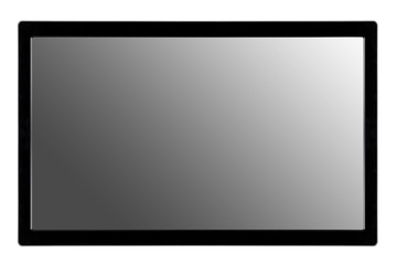 LED television screen mockup, blank hdtv isolated on white background