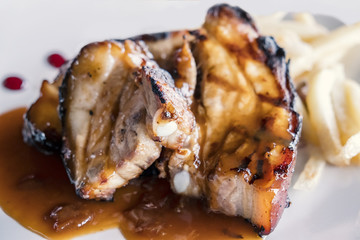 Spanisch spare ribs honey sauce