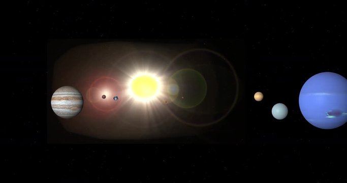 Space Travel through our Solar System from Neptune to the Sun. Rendered with NASA images.