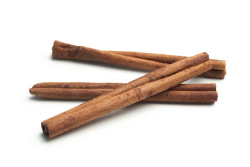 Cinnamon sticks  on white background