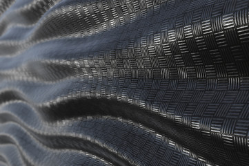 Metallic pattern texture abstract soft curve background. 3D rendering