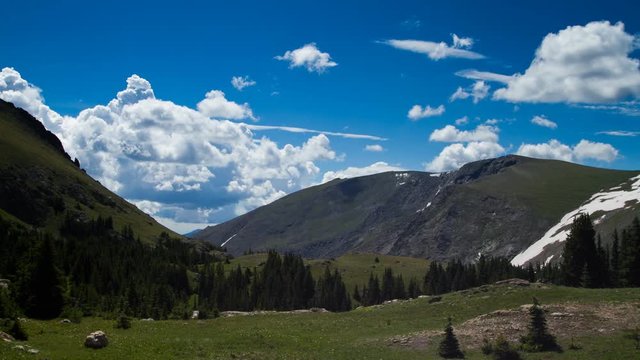Time lapse on Mt Chapin in Rocky Mountain National Park, Colorado.

