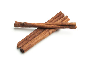 Cinnamon sticks  on white background