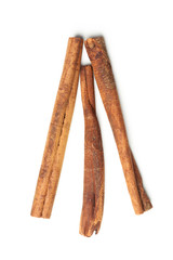Cinnamon sticks  on white background