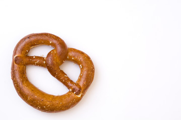 Pretzels isolated on white background.copyspace
