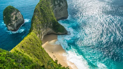 Selbstklebende Fototapete Bali Manta Bay oder Kelingking Beach auf der Insel Nusa Penida, Bali, Indonesien