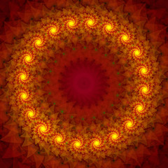 Fototapeta premium Colored abstract fractal pattern. Computer generated graphics.