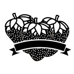 Strawberry icon. Organic healthy and fresh food theme. Isolated design. Vector illustration