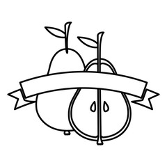 Pear icon. Organic healthy and fresh food theme. Isolated design. Vector illustration