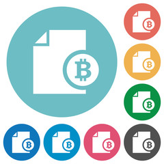 Bitcoin report flat icons