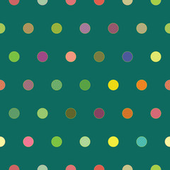Vector multicolored polka dots