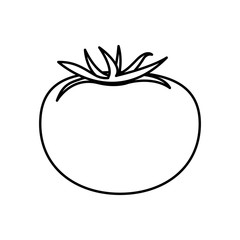 Tomato icon. Organic healthy and fresh food theme. Isolated design. Vector illustration