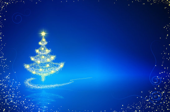 Christmas tree lights background.