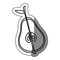 Pear icon. Organic healthy and fresh food theme. Isolated design. Vector illustration