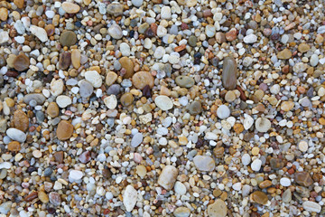 Pebble stones on the beach