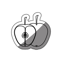 Apple icon. Organic healthy and fresh food theme. Isolated design. Vector illustration