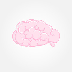 Cartoon Brain Flat Design