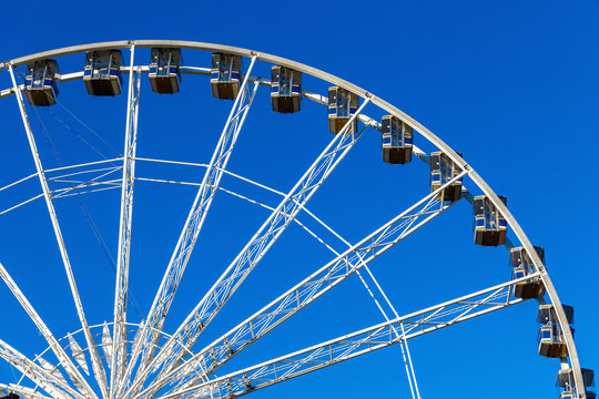 Giant observation wheel in Winter Wonderland, a Christmas fair in London