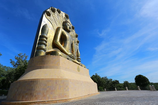 Big Buddha on Khao Ito Waterfall Prachinburi Thailand