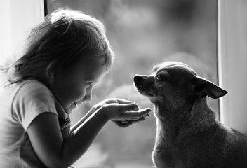 girl and dog friends forever