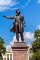 Famous Poet Alexander Pushkin Statue, Saint Petersburg