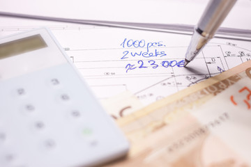 calculation of production project