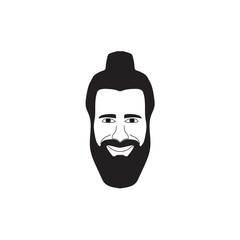 Young man with beard icon