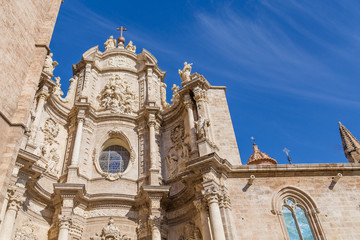 Fototapeta na wymiar Part of the Metropolitan Cathedral-Basilica of the Assumption of