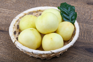 Nectarines in the bowl