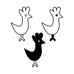 The chicken logo (set of vectors)