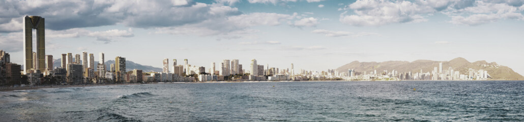 Obraz premium panoramic view of Benidorm seaside