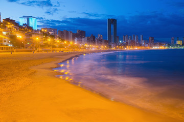 Obraz premium benidorm cityscape night