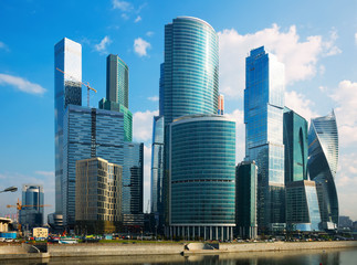 Fototapeta na wymiar moscow city skyscrapers