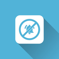 forbidden bell icon on white background