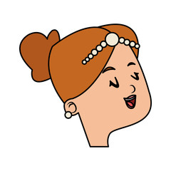 Woman icon. Girl female avatar person people and human theme. Isolated design. Vector illustration