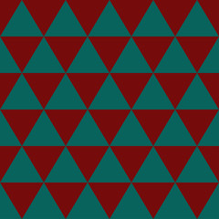 Red Indigo Blue Green Triangle Background. Vector Illustration. Christmas Seamless.