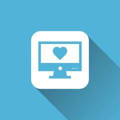 Obraz premium heart in monitor