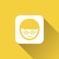 happy boy face icon